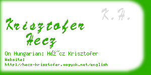 krisztofer hecz business card